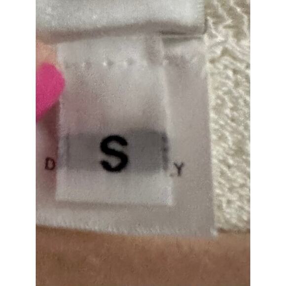 BARBARA WELLS STUDIO Cream Knit Tunic Top Shirt V-Neck - Women’s Sz Small - Picture 3 of 5